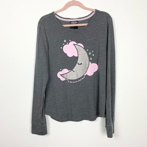 H&M To The Moon & Back Long Sleeve Graphic T-Shirt